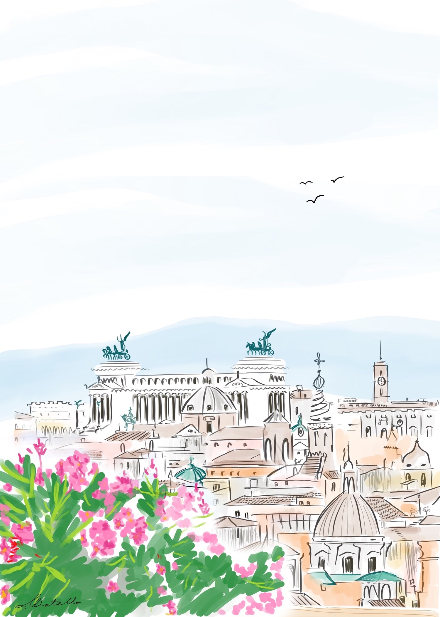 Collezione "Città in Fiore" - Set di 10 Cartoline